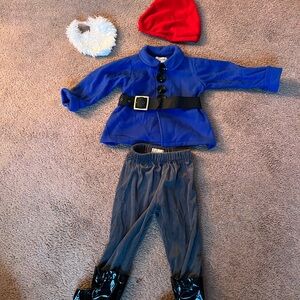 Kids Blue Costume Set with Red Hat